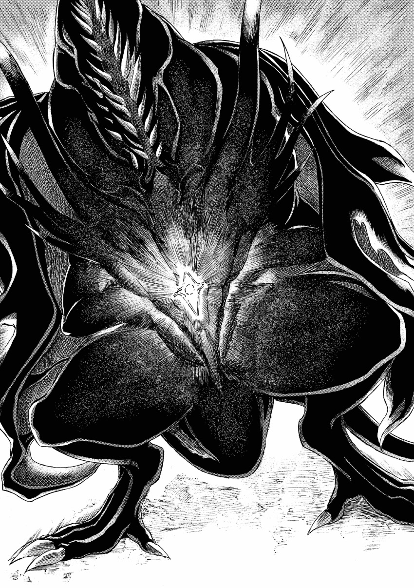 913kousatu, absurdres, black_dragon_kalameet, commentary_request, dark_souls_(series), dark_souls_i, dragon, glowing