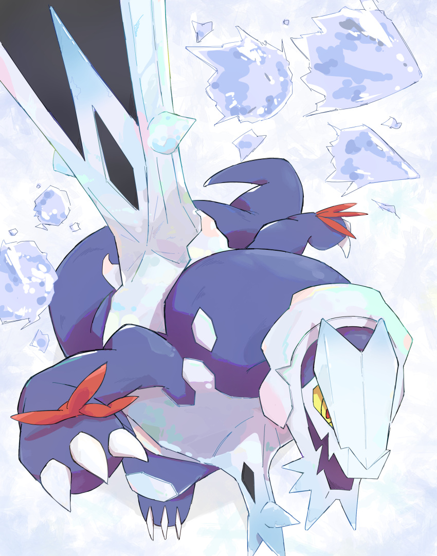 absurdres, baxcalibur, blue_claws, blue_skin, colored_sclera, colored_skin, commentary_request, dragon