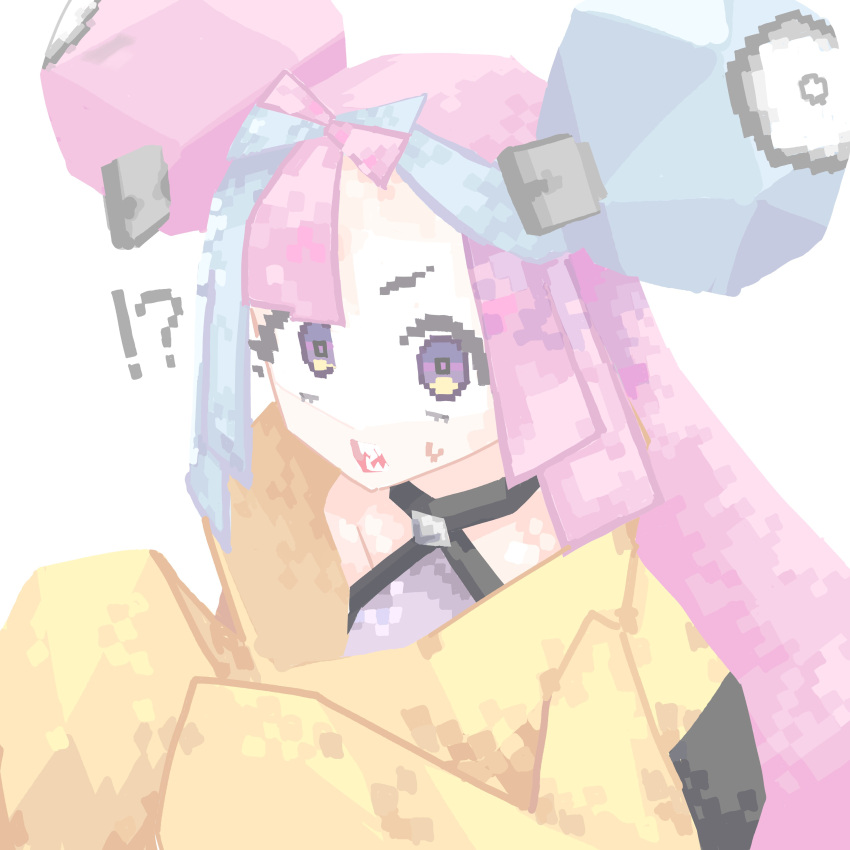 !?, 1girl, absurdres, coat, faux_retro_artstyle, highres, iono_(pokemon), long_hair