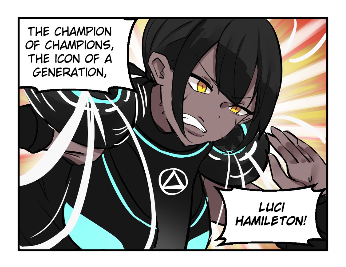 1girl, 2021_abu_dhabi_grand_prix, animification, black_bodysuit, black_hair, bodysuit, clenched_teeth, commentary