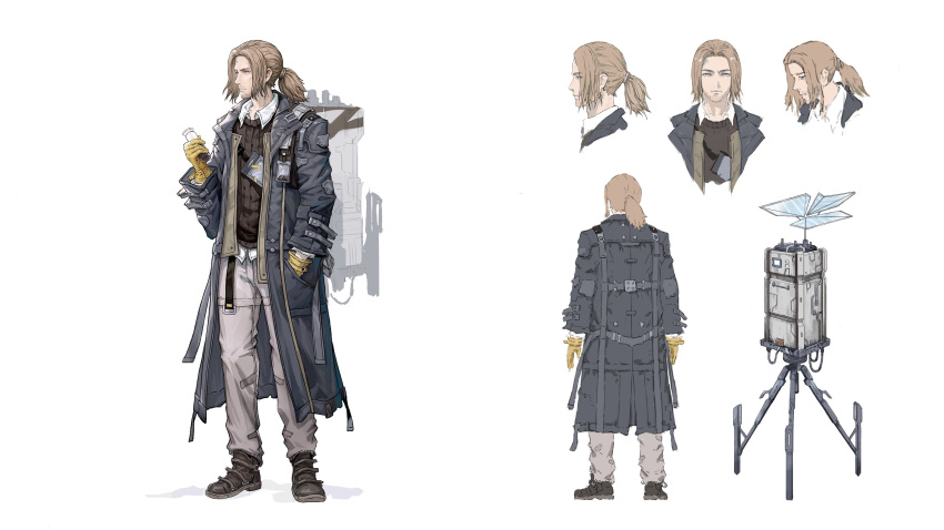 1boy, absurdres, ai_limit, beckhz1, black_coat, black_sweater, character_request, coat