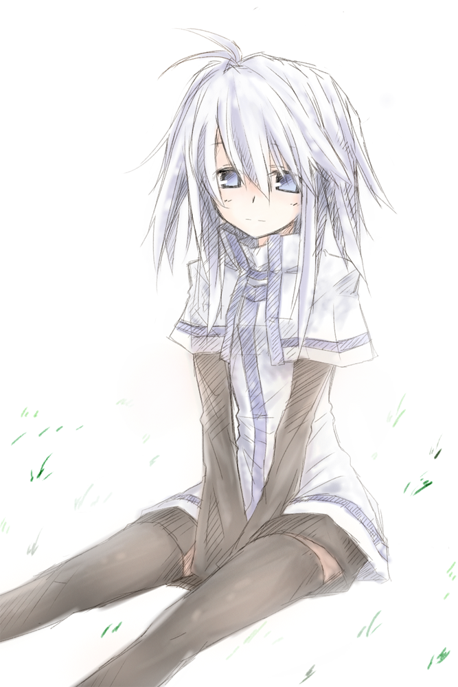 1girl, antenna_hair, athray, bad_id, black_skirt, blue_eyes, capelet, flat_chest
