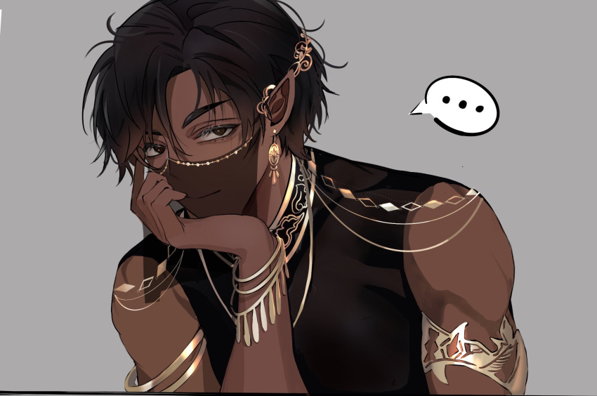 ..., 1boy, alberu_crossman, arabian_clothes, armlet, bishounen, black_hair, bracelet