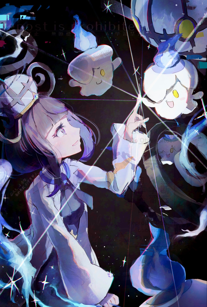 1girl, anzu_(v0_0v_o0), black_dress, black_hair, blunt_bangs, bob_cut, breasts, cande