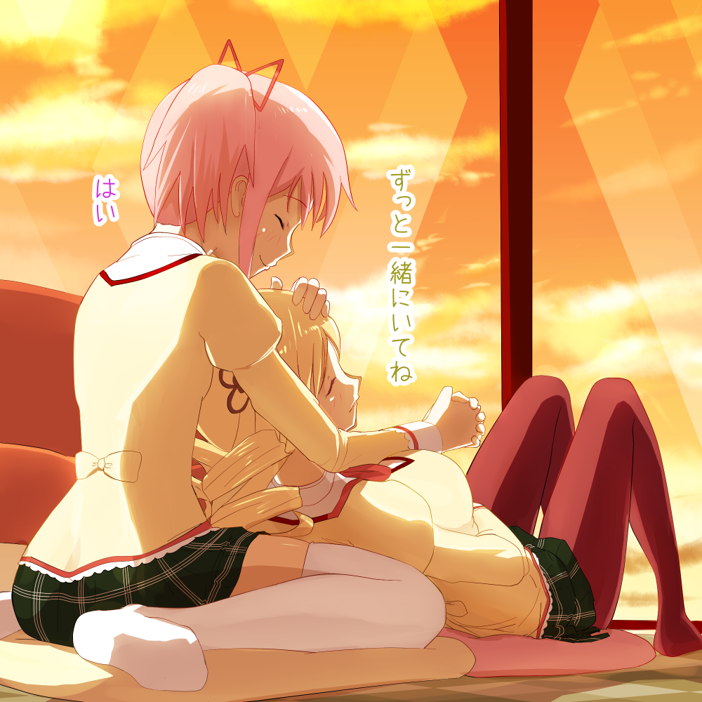 ace_(hyper_otintin_time), black_legwear, blonde_hair, blush, closed_eyes, couch, drill_hair, eyes_closed