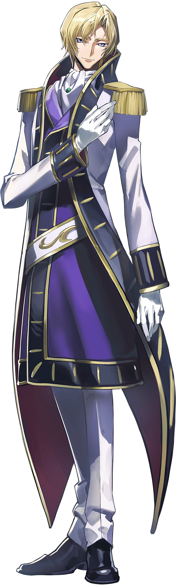 1boy, ascot, blonde_hair, chess_piece, coat, code_geass, code_geass:_genesic_re;code, dutch_angle