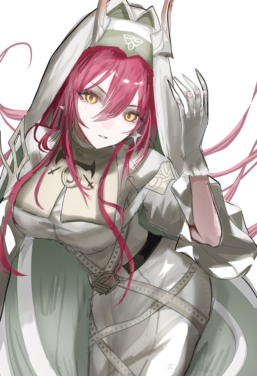 1girl, absurdres, arknights, ascalon_(arknights), ascalon_(phototaxis)_(arknights), breasts, dress, gloves