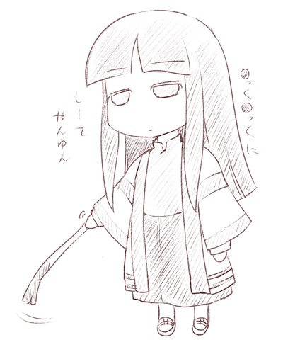 character_request, eternal_melody, long_hair, lowres, monochrome, sotto, translation_request, yang-yun