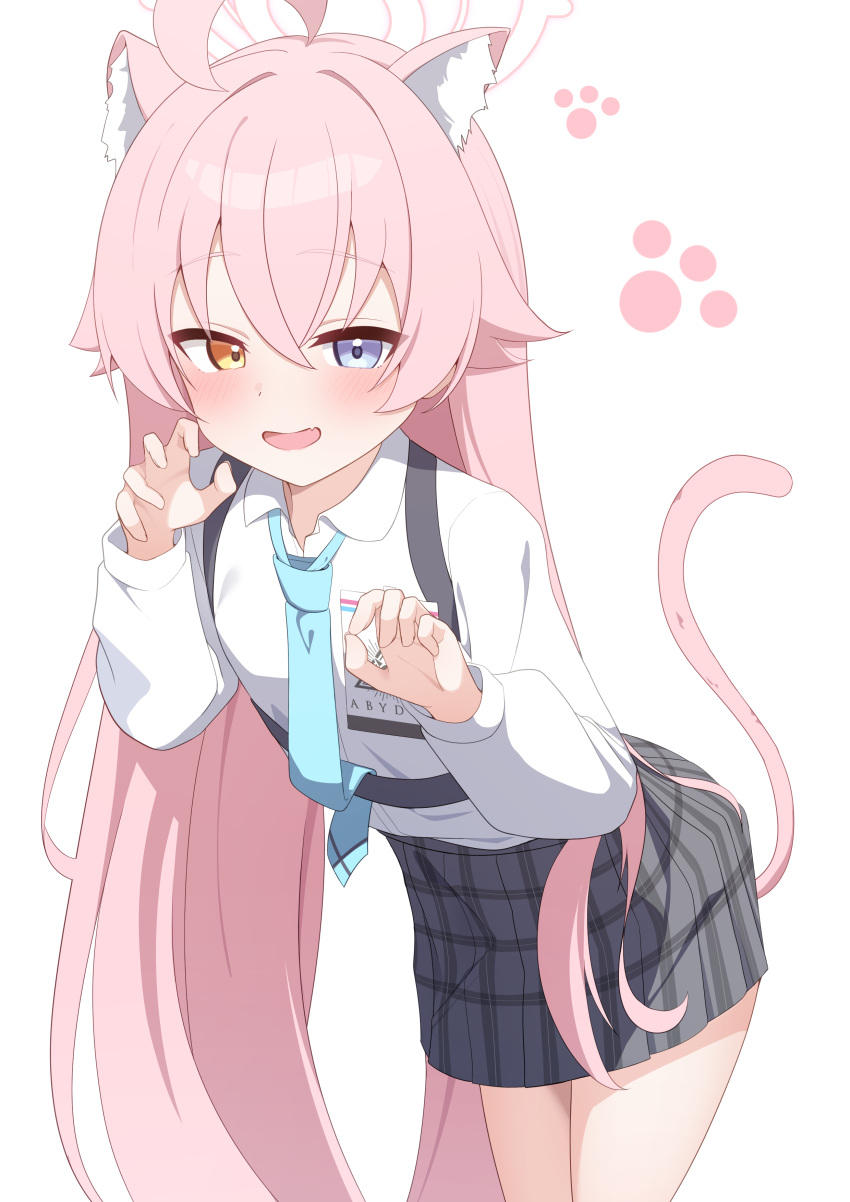 1girl, absurdres, ahoge, animal_ears, blue_archive, blue_eyes, blue_necktie, cat_ears