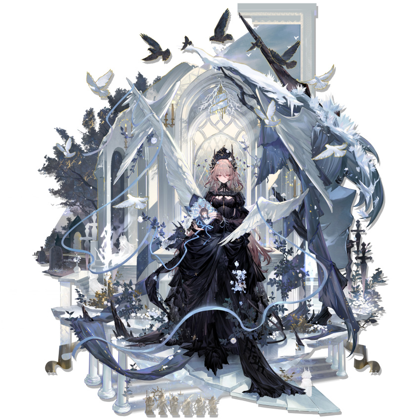 1girl, absurdres, altar, amiya_(arknights), animal_ears, arched_window, architecture, arknights