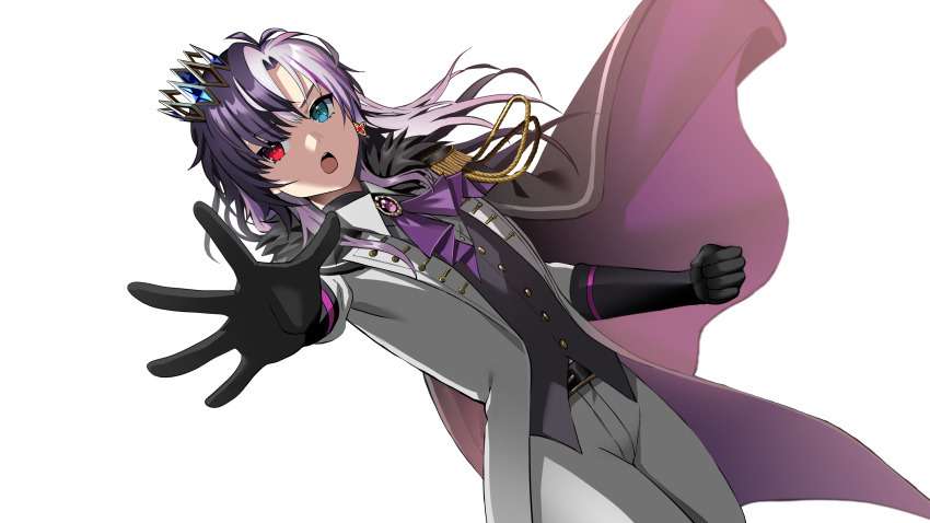 1girl, 364ing, absurdres, alternate_costume, alternate_hair_length, alternate_hairstyle, androgynous, aqua_eyes