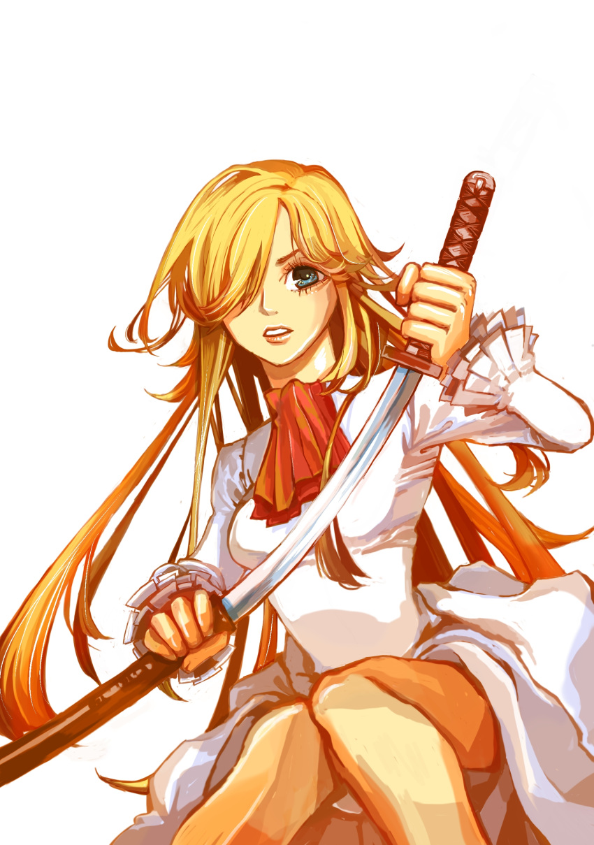 blonde_hair, blue_eyes, box_sentou_shoujo, hair_over_one_eye, highres, kadowaki_subaru, long_hair, original