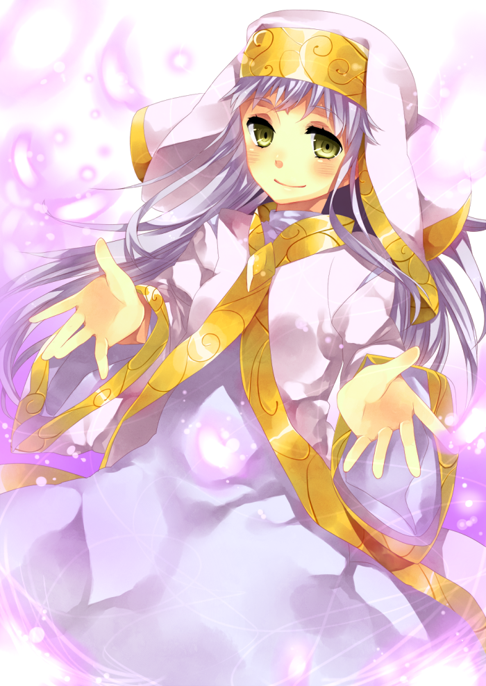 akizuki_mizuho, bad_id, cape, green_eyes, habit, hazuki_mizuho, index, long_hair