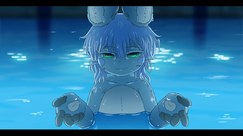 1other, absurdres, androgynous, animal_ears, chainsaw_man, furry, green_eyes, highres