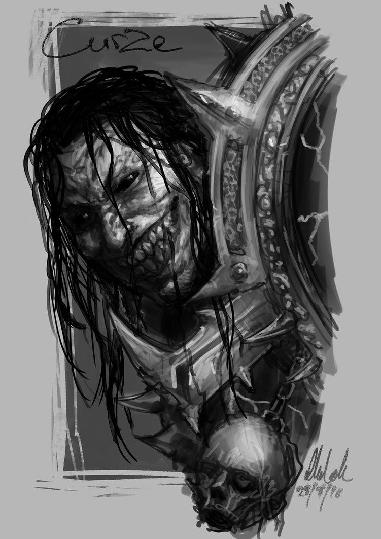 1boy, armor, artist_request, black_hair, black_sclera, breastplate, character_name, colored_sclera