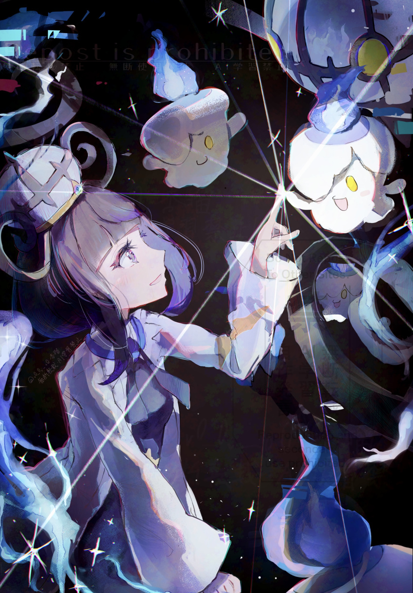 1girl, absurdres, anzu_(v0_0v_o0), black_dress, black_hair, blunt_bangs, bob_cut, breasts