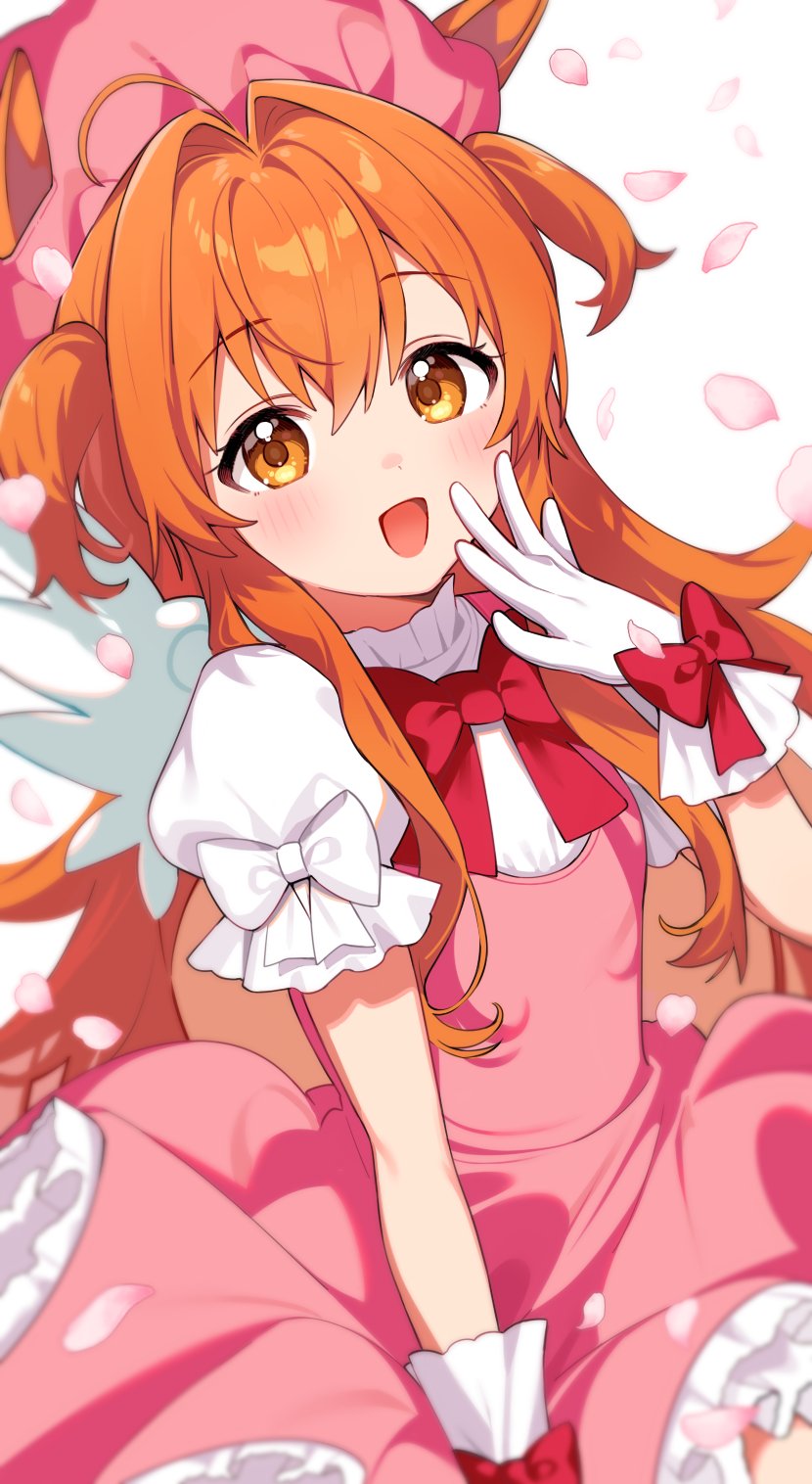 1girl, animal_ears, blush, bow, breasts, cardcaptor_sakura, commentary_request, cosplay