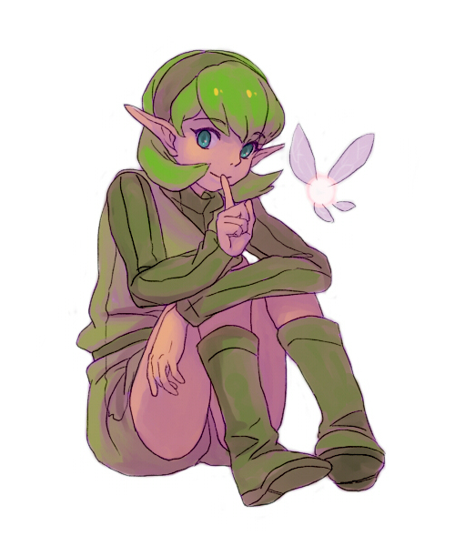 green_eyes, green_hair, hairband, hirumae, nintendo, ocarina_of_time, pointy_ears, saria, smile, the_legend_of_zelda