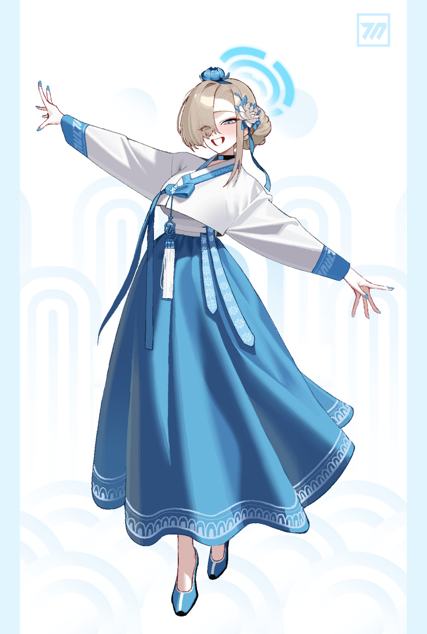 1girl, absurdres, anyak05, asuna_(blue_archive), blonde_hair, blue_archive, blue_eyes, blue_halo