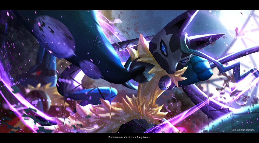 2others, animal_ears, black_fur, blue_eyes, blue_fur, body_fur, furry, lucario