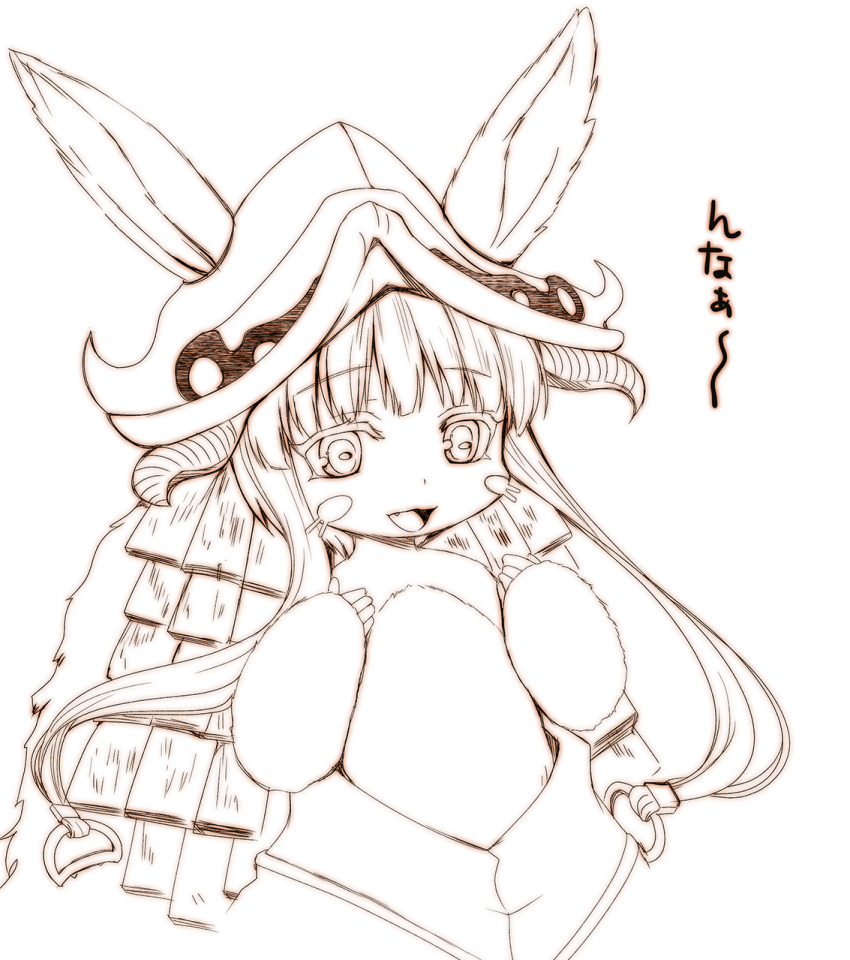 1other, androgynous, animal_ears, commentary_request, furry, greyscale, hat, highres