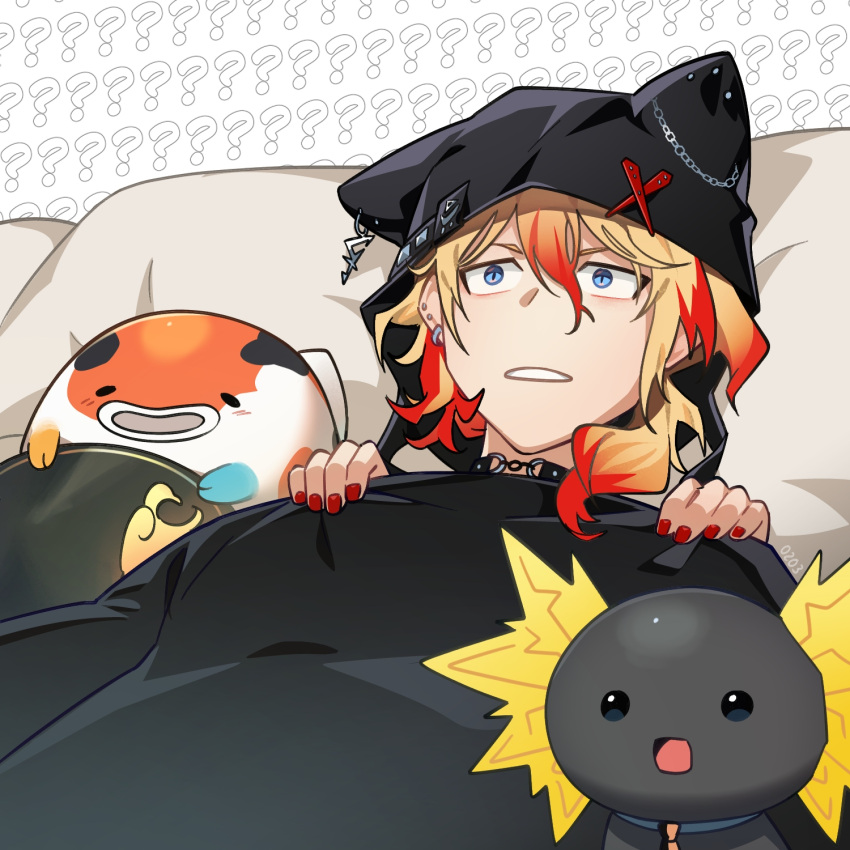 1boy, ?, ??, animal_hood, axel_syrios, axel_syrios_(2nd_costume), axelotl_(axel_syrios), axolotl