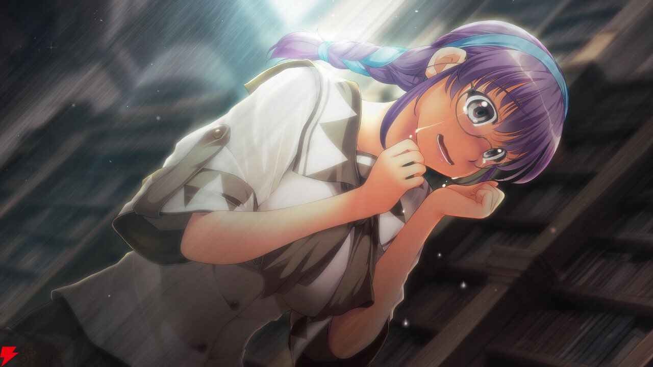1girl, atelier-moo, blue_hairband, book, bookshelf, braid, breasts, brown_neckerchief