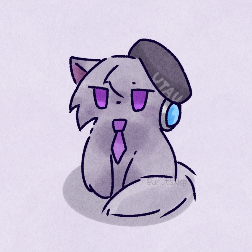 animalization, beret, black_hat, cat, commentary_request, hat, highres, necktie