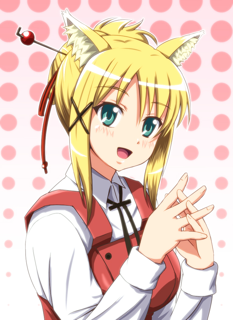 animal_ears, asumi_kana, blonde_hair, blush, contemporary, cosplay, diesel-turbo, dog_days
