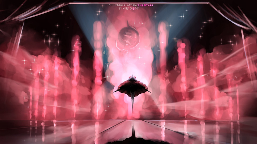 1boy, arthropod_boy, black_skin, colored_skin, colored_smoke, commentary, english_commentary, english_text