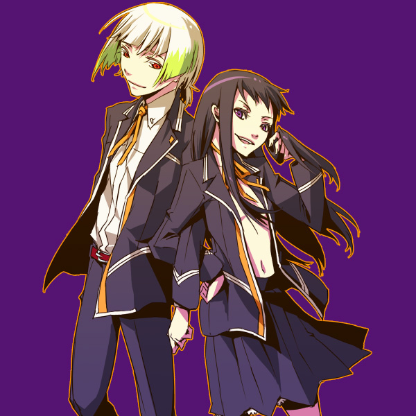 ar_tonelico_i, black_hair, gust, hand_on_hip, hips, jakuri, long_hair, michitaka_ayatane