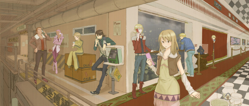 arm_warmers, bad_id, barnaby_brooks_jr, belt, blonde_hair, blue_jacket, bomber_jacket, box