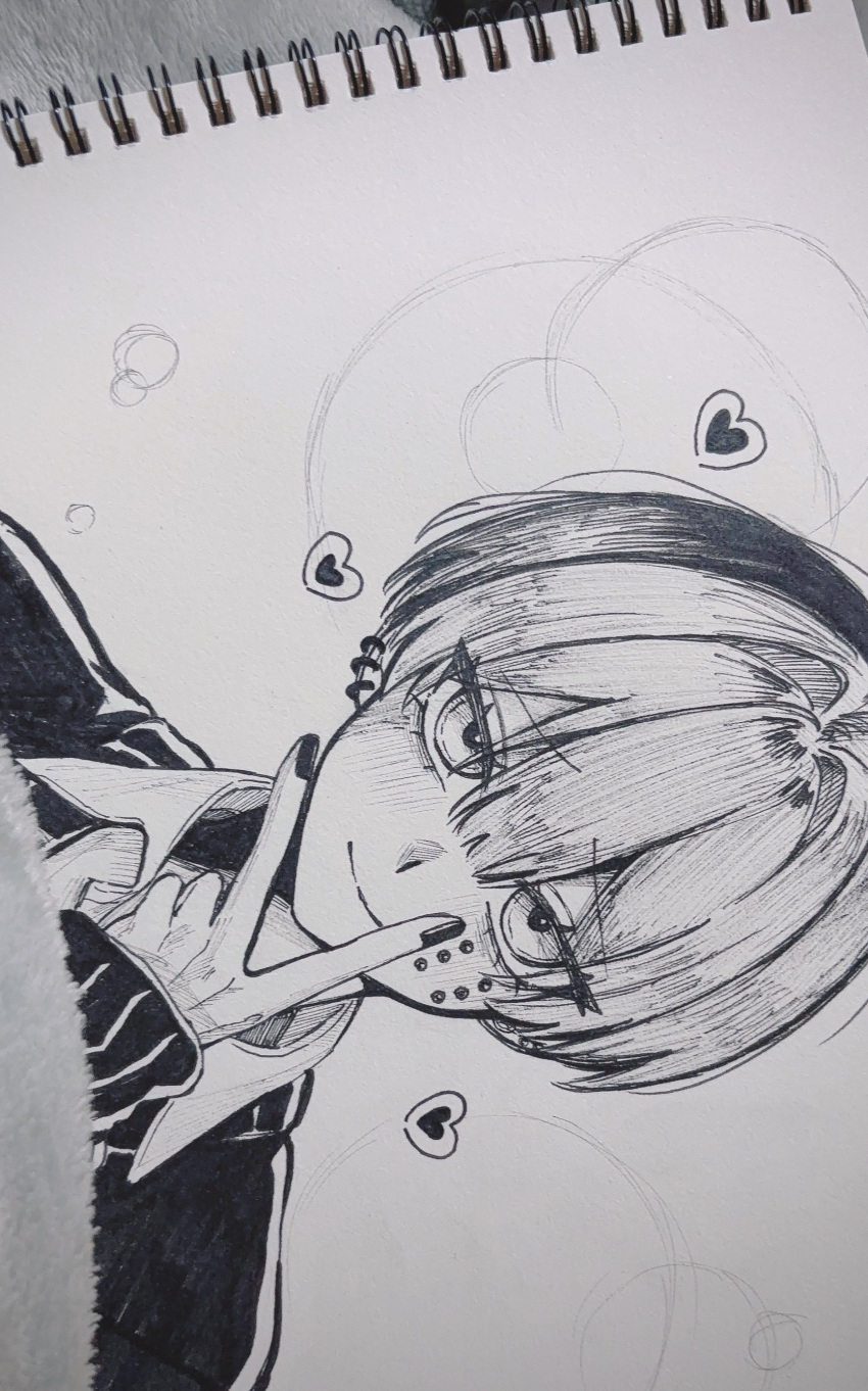 1boy, absurdres, amptakxcolors, bags_under_eyes, cheek_piercing, closed_mouth, earrings, face_piercing