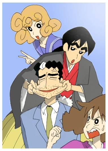 adult, age_difference, crayon_shin-chan, family, father_and_daughter, father_and_son, mother_and_daughter, mother_and_son