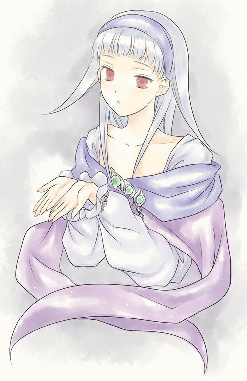 1girl, :o, albino, bad_id, cape, gensou_suikoden, gensou_suikoden_ii, gensou_suikogaiden