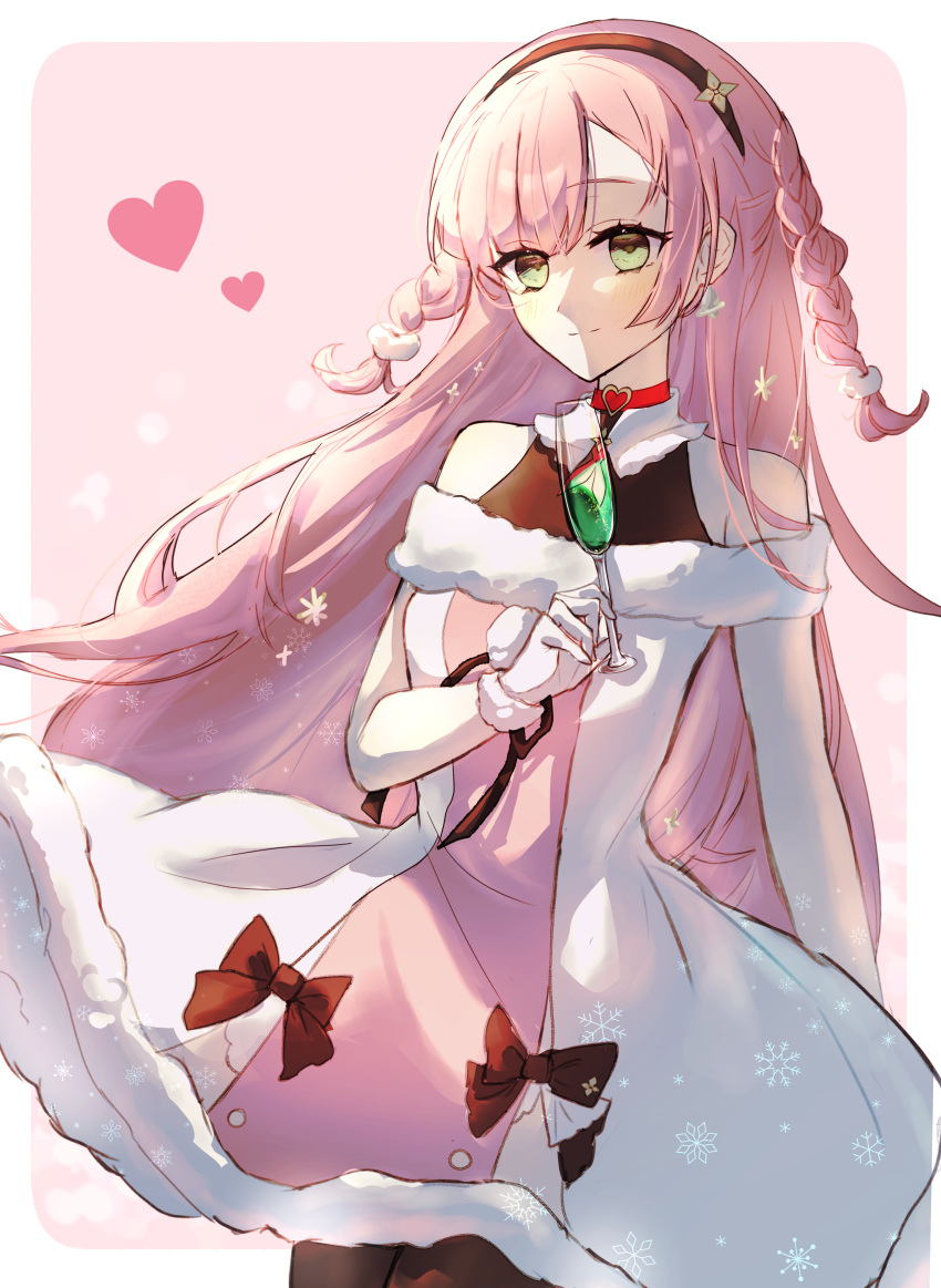 1girl, absurdres, arcaea, asymmetrical_bangs, bare_shoulders, bell, bell_earrings, black_bow