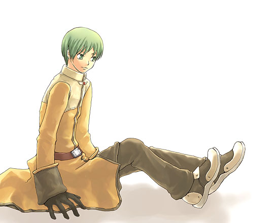 1boy, acolyte_(ragnarok_online), black_gloves, brown_pants, brown_shoes, cassock, closed_mouth, commentary_request