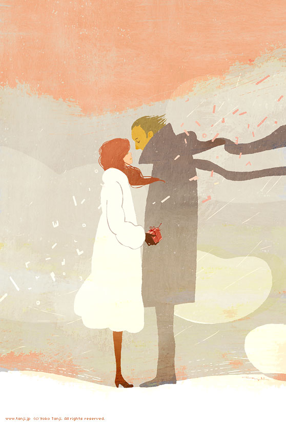 abstract, archived_source, artist_name, black_coat, black_gloves, black_pants, black_scarf, black_shoes