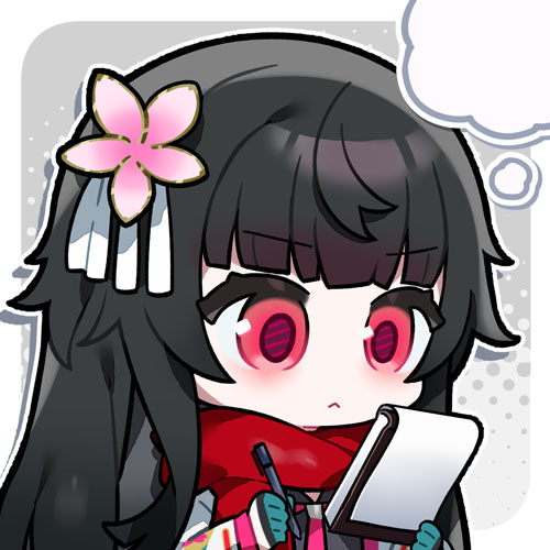 1girl, :<, artist_request, black_hair, chibi, chibi_only, girls'_frontline_2:_exilium, girls_frontline