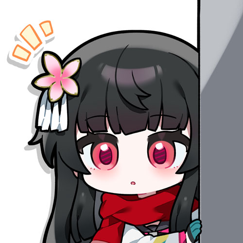 1girl, artist_request, black_hair, chibi, chibi_only, girls'_frontline_2:_exilium, girls_frontline, hair_ornament