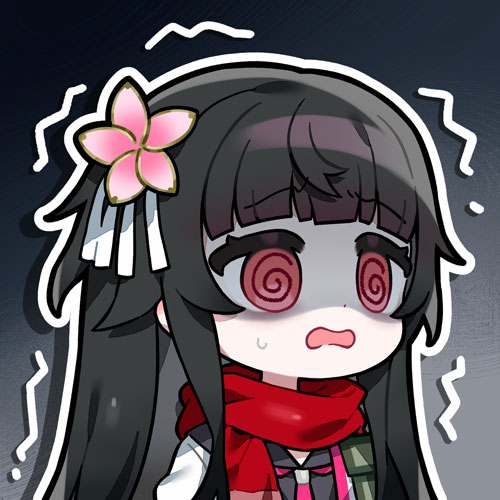 1girl, @_@, artist_request, black_hair, chibi, chibi_only, girls'_frontline_2:_exilium, girls_frontline