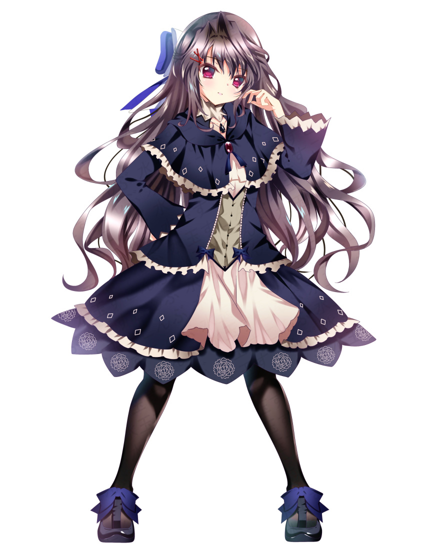 1girl, 9-nine-, absurdres, alternate_hair_length, alternate_hairstyle, black_capelet, black_dress, black_hair