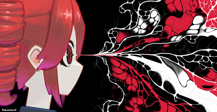 1girl, artist_name, branchpuzzle, drill_hair, highres, kasane_teto, kasane_teto_(utau), looking_to_the_side