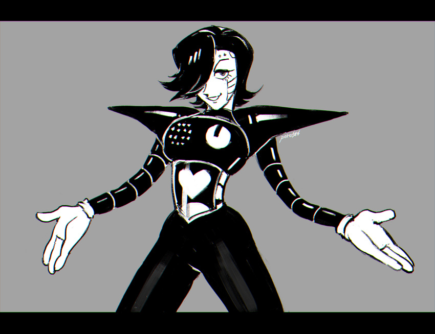 1boy, 2019, 2d, android, artist_name, black_hair, commentary, cowboy_shot