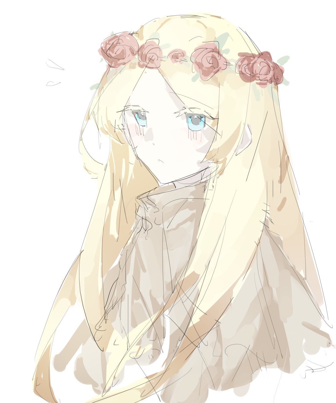 black_souls, black_souls_2, blonde_hair, blue_eyes, brown_capelet, capelet, closed_mouth, colored_eyelashes