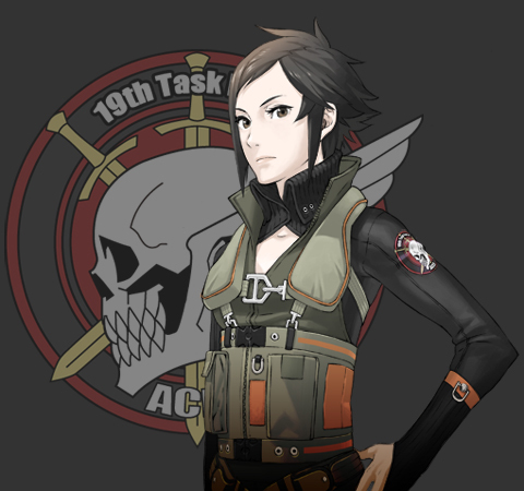 black_hair, emblem, kei_nagase, kozaki_yuusuke, lowres, pilot_suit, short_hair