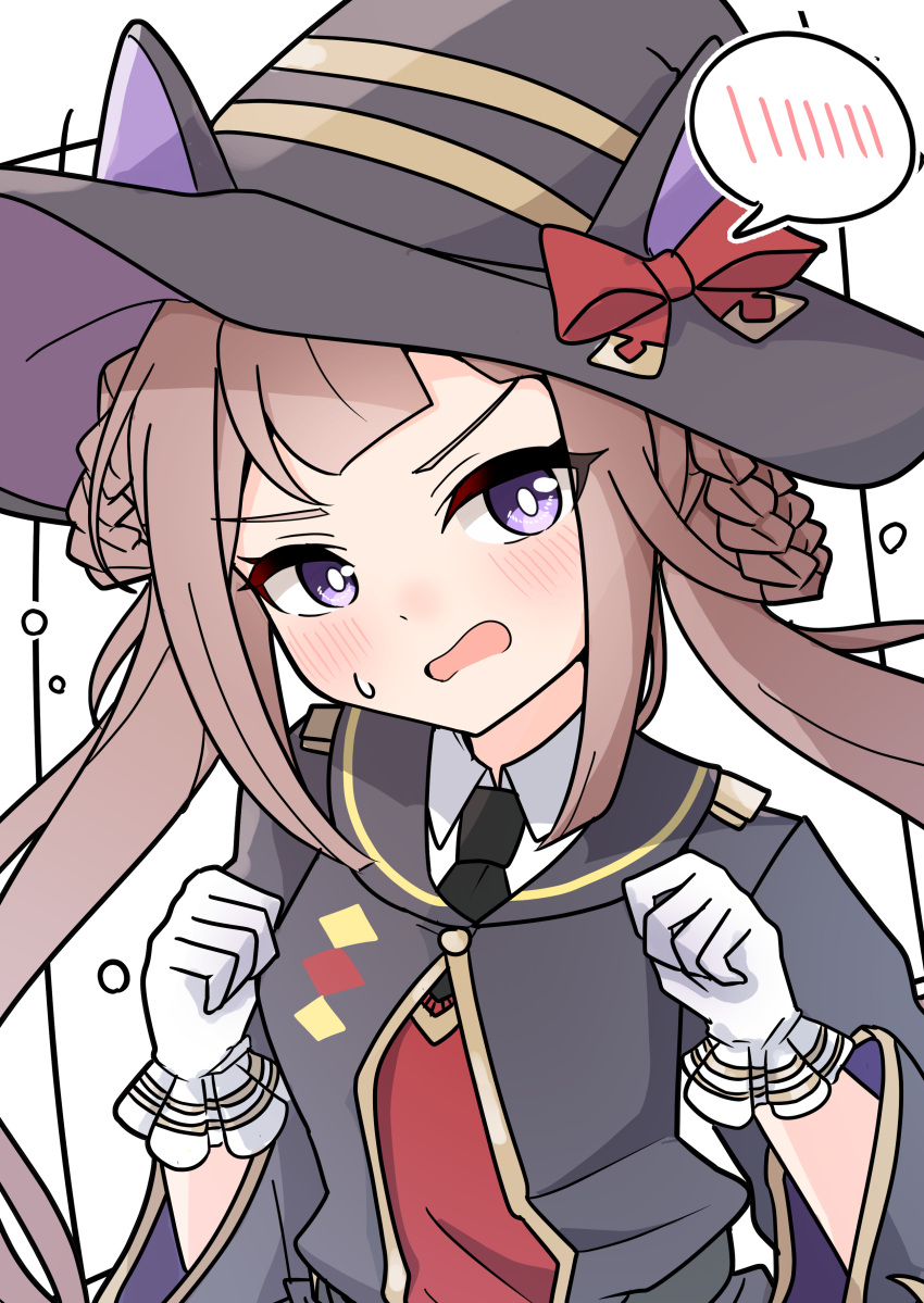 1girl, absurdres, animal_ears, arnolddayo, black_necktie, black_robe, blush, bow