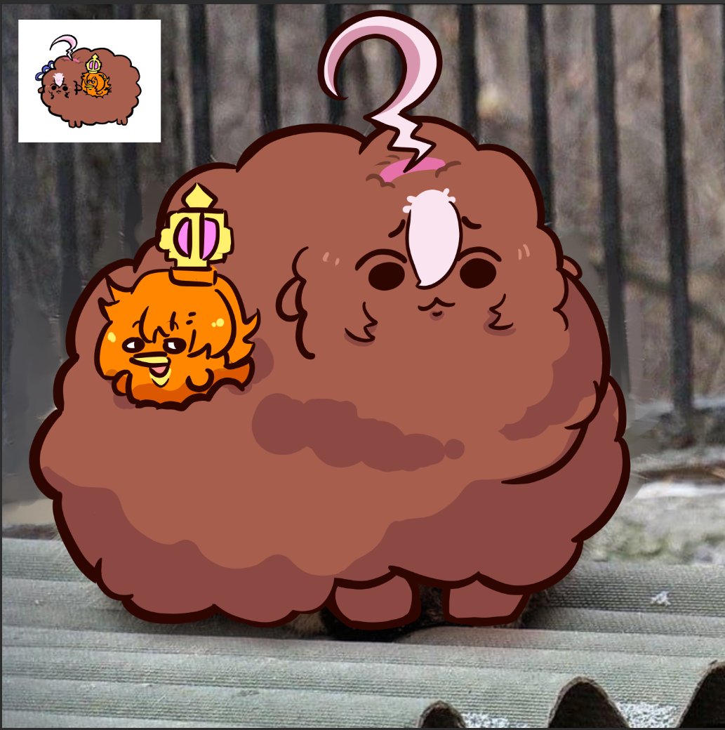 :3, ahoge, animalization, awooogie, beak, bird, brown_fur, crown