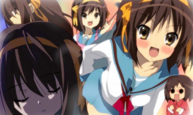 blush, brown_eyes, brown_hair, expressions, hair_ribbon, hairband, momoiro_tanuki, pajamas