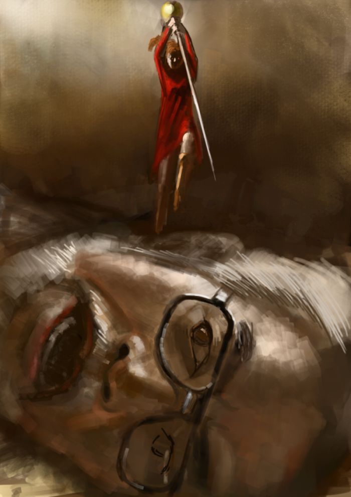 bad_end, clothes_pin, corpse, crazy_eyes, dress, empty_eyes, ghibli, glasses